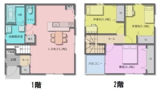 中津川市茄子川（マウントブルーム美乃坂本B）新築戸建間取り図